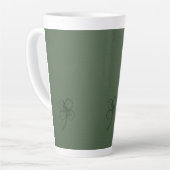 Tasse Latte Shamrock élégant (Angle gauche)