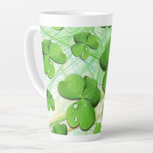 Tasse Latte Shamrock vert St Patrick iPhone 5 Coque-Mate (Angle gauche)