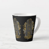 Tasse Latte Shawn votre nom dans le vieux symbole hiéroglyphiq (Angle droit)