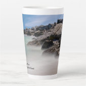Tasse Latte Shell Island Rocks And Waves (Devant)