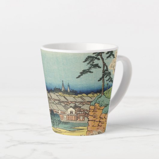 Tasse Latte Shinagawa, Japon : Art Vintage Japonais en Bois (Angle droit)