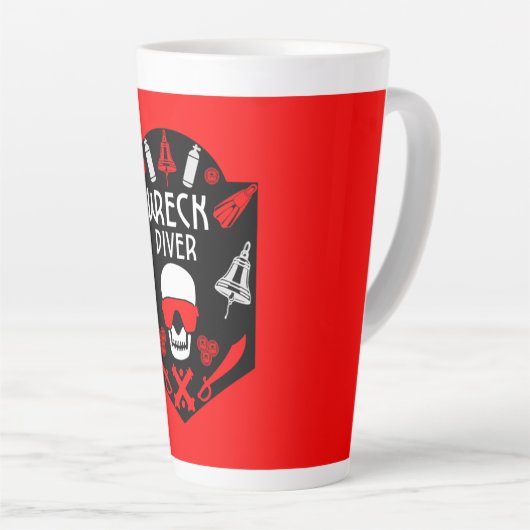 Tasse Latte Shipwreck Scuba Divers muqueuse (Angle droit)