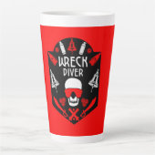 Tasse Latte Shipwreck Scuba Divers muqueuse (Devant)