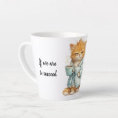 Tasse Latte Si Hay Que Triunfar Grumpy Orange Cat Custom Quote (Angle gauche)
