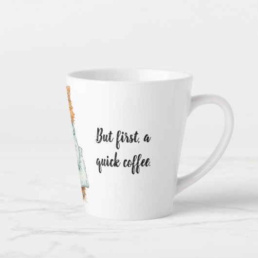 Tasse Latte Si Hay Que Triunfar Grumpy Orange Cat Custom Quote (Droite)
