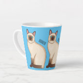 Tasse Latte Siamese cat cartoon (Angle gauche)