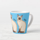 Tasse Latte Siamese cat cartoon (Angle droit)