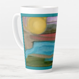 Tasse Latte Sierra Sunrise Art Abstrait