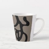 Tasse Latte Signaux éloignés : Noir Abstrait et gris (Droite)