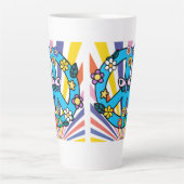 Tasse Latte Signe de paix rétro (Devant)