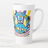 Tasse Latte Signe de paix rétro (Droite)