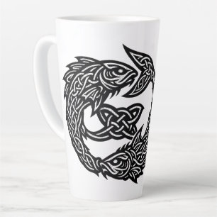 Tasse Latte Signe des Poissons Celtique à Double Courant Bur