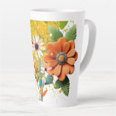 Tasse Latte Silent Bloom Sculpted Petals Floral Reverie Ember  (Angle droit)