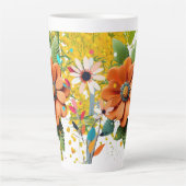 Tasse Latte Silent Bloom Sculpted Petals Floral Reverie Ember  (Devant)