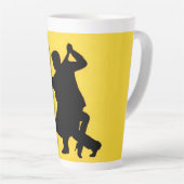 Tasse Latte Silhouette Couple dansant (Angle droit)