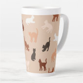 Tasse Latte Silhouette de chat (Angle droit)