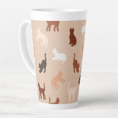 Tasse Latte Silhouette de chat (Angle gauche)