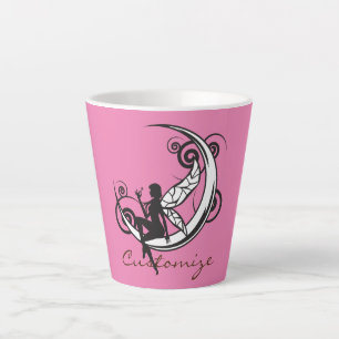 Tasse Latte Silhouette Fée Lune Thunder_Cove