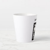 Tasse Latte Silhouette noire Deux ours dansants Hibou des arbr (Devant)