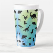 Tasse Latte silhouette requin baleine pente galaxie espace (Angle droit)