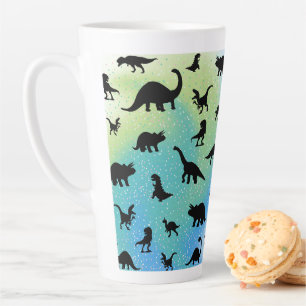 Tasse Latte silhouette requin baleine pente galaxie espace