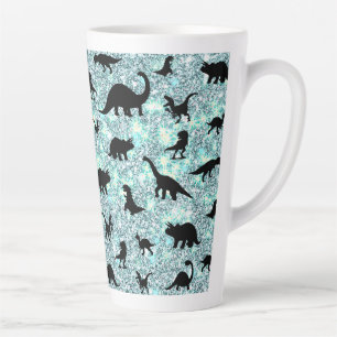 Tasse Latte silhouette requin requin pente de baleine Éperche
