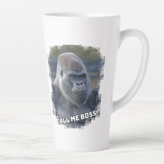 Tasse Latte Silverback "Call Me Boss" (Droite)