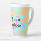 Tasse Latte Simple acrylic pour marble add your text name cust (Angle droit)