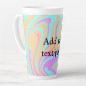 Tasse Latte Simple acrylic pour marble add your text name cust (Angle gauche)