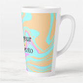 Tasse Latte Simple acrylic pour marble add your text name cust (Droite)