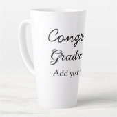 Tasse Latte Simple congratulation graduation add your (Angle gauche)