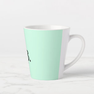 Tasse Latte Simple couleur unie ajouter nom texte monogramme
