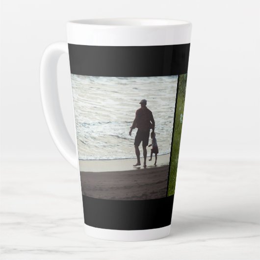 Tasse Latte Simple Custom Two Photo (Angle gauche)