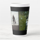 Tasse Latte Simple Custom Two Photo (Devant)