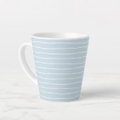 Tasse Latte Simple Cute Light Blue Water Texture Wavy Stripe (Angle gauche)
