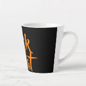 Tasse Latte Simple Éffrayant Trou ou Traiter Famille Halloween (Droite)