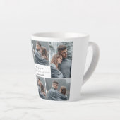 Tasse Latte Simple Elegant Love valentine's day couple photo (Angle droit)