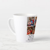 Tasse Latte Simple Elégant Moderne Joyeux Nouvel An Quatre Pho (Angle gauche)