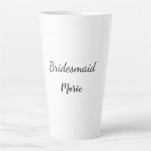 Tasse Latte SIMPLE MINIMAL ajouter votre nom bridesmaid person (Devant)