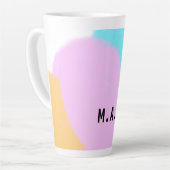 Tasse Latte SIMPLE MINIMAL.CUTIE AJOUTER NOM BABY lettre Jeter (Angle gauche)