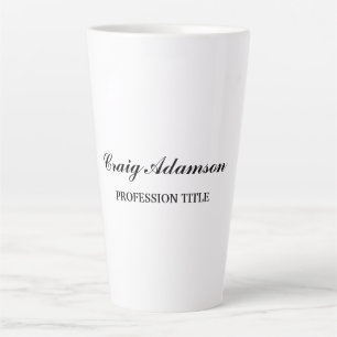 Tasse Latte Simple minimaliste classique élégant