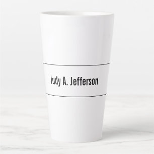 Tasse Latte Simple minimaliste classique simple