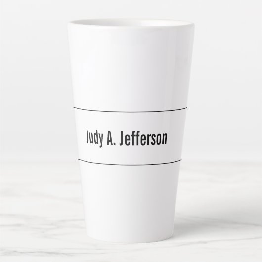 Tasse Latte Simple minimaliste classique simple (Devant)