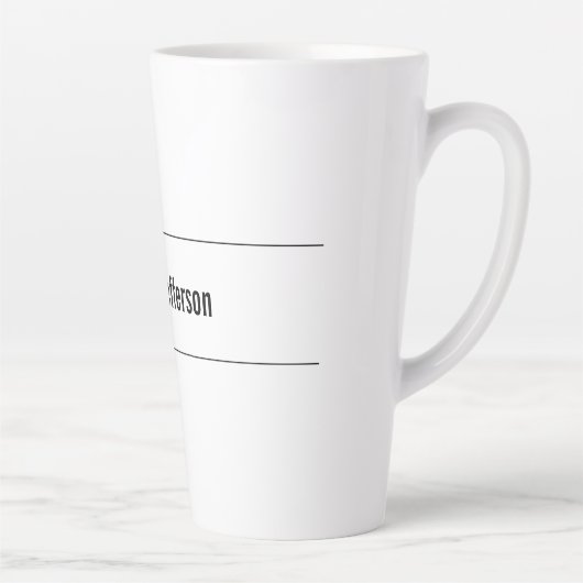 Tasse Latte Simple minimaliste classique simple (Droite)