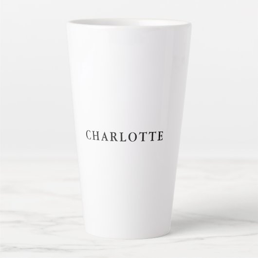 Tasse Latte Simple minimaliste élégant classique professionnel (Devant)