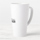 Tasse Latte Simple minimaliste Moderne Votre Nom Message (Angle droit)