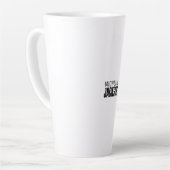 Tasse Latte Simple minimaliste Moderne Votre Nom Message (Angle gauche)