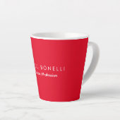 Tasse Latte Simple minimaliste simple élégant moderne rouge (Angle droit)