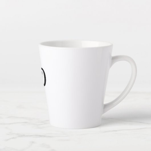 Tasse Latte simple minimum ajouter votre texte monogramme      (Droite)