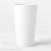 Tasse Latte simple minimum ajouter votre texte monogramme phot (Devant)